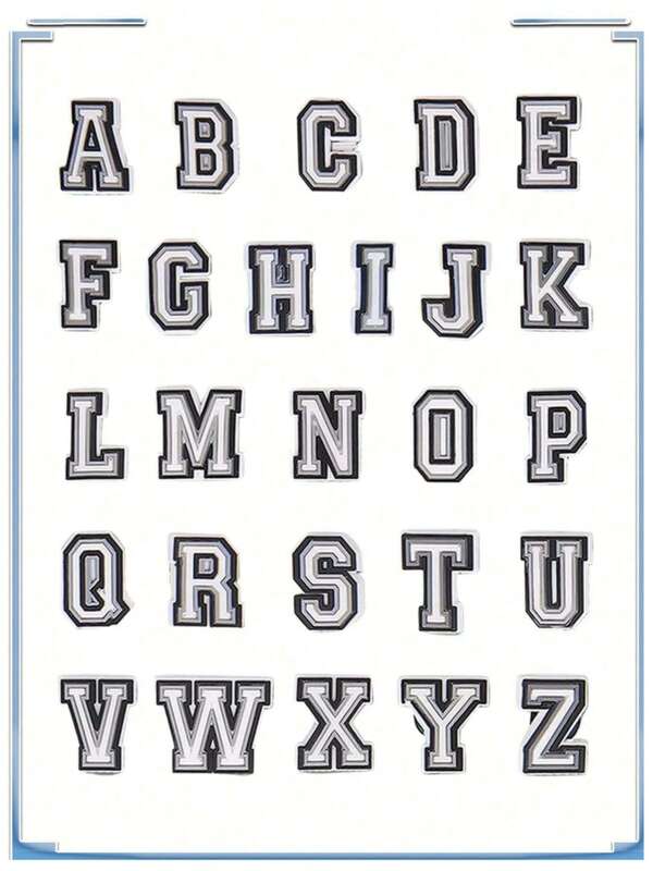 26 Stücke Buchstaben- und Zahlen-Charms-Set für DIY Schuhe, Bubble Hausschuhe und Strandtasche Zubehör - perfekt als Weihnachts- und Geburtstagsgeschenk