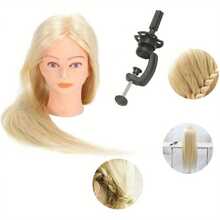 24" Hairdressing Styling Mannequin Doll Salon Training Hair Clamp Professional