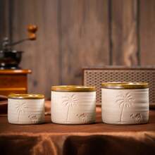 1 Taza de café de piedra de 120ml/250ml/310ml, Taza de té cerámica esculpida a mano de manera creativa, con diseño de árbol del desierto y camello, Apta para tomar té, latte, té, capuchino, cacao, ideal para reuniones familiares y ocasiones especiales, regalo con tema del desierto