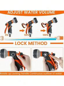 1 Stück Gartenschlauch Set mit Hochdruckbrause, Gartenschlauch Set, strapazierfähiger Gummi, universelle Anschlüsse, geeignet für Reinigung von Haus und Auto, Auto-Wasch-Zubehör, multifunktionales Garten Set, ausziehbares Schlauchdesign, Gartenschlauch