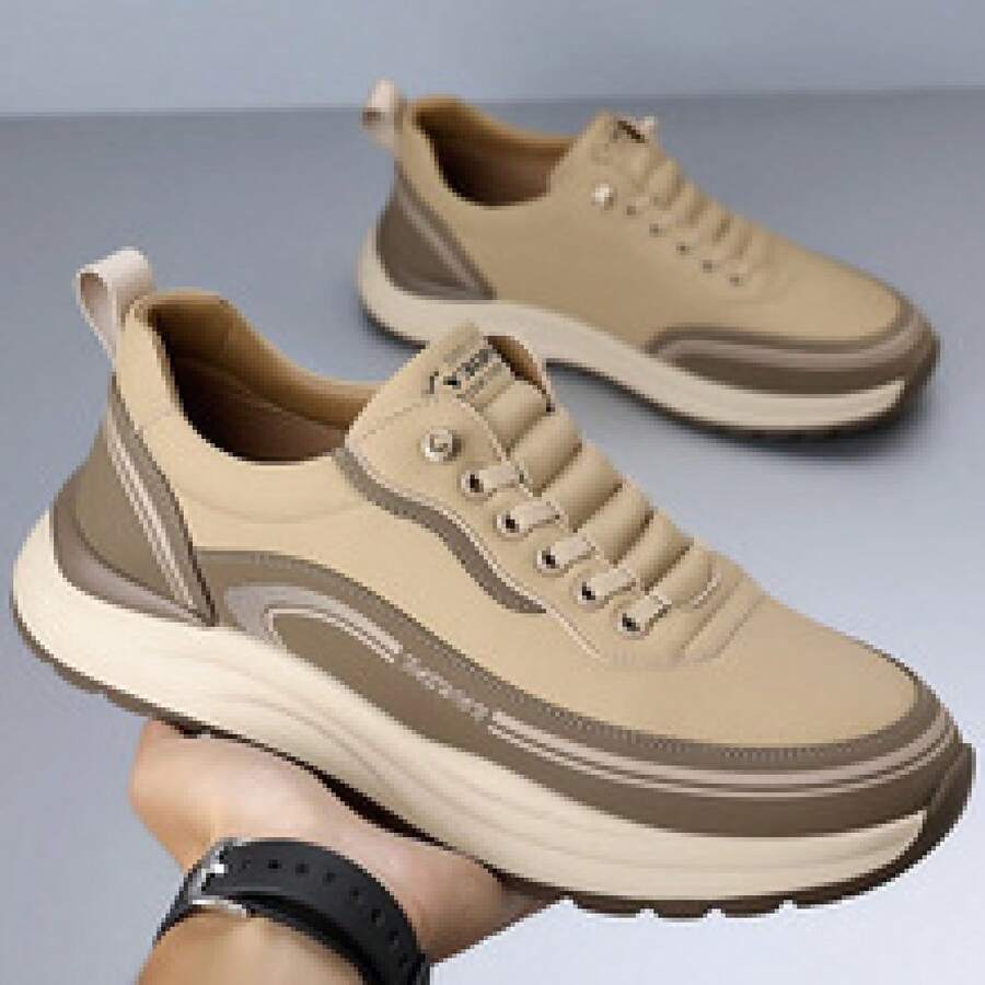 Men Casual Athletic Shoes - Coffee Brown - View 1