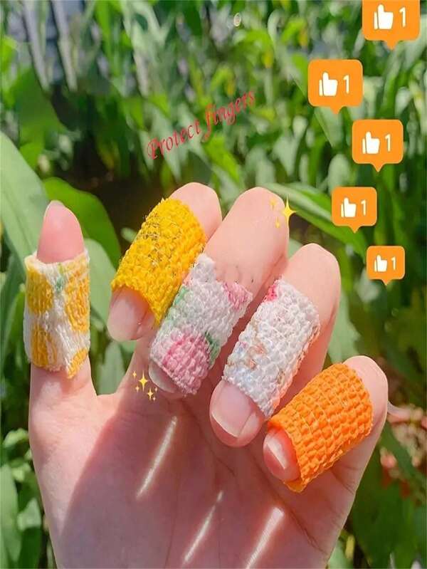 4 peças de fita elástica autoadesiva para proteção dos dedos, resistente à abrasão, respirável, fácil de rasgar, multifuncional, 0,98 pol. 14,76 pés 2,5 cm 4,5 m