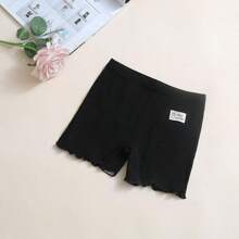 1 pieza/5 piezas Short de seguridad de verano para niñas, forro de entrepierna 100% de algodón delgado, pantalones cortos interiores anti-exposición para niñas, ropa interior para niñas