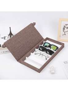 6 Grid Oxford Cloth Eyeglasses Display Storage Box For Sunglasses, Optical Glasses