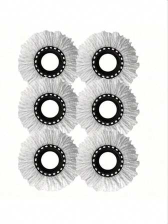 1/2/5 piezas Cabezal de repuesto de microfibra ultrasuave giratorio, compatible con la Fregona Mágica Ciclónica Redonda y el Repuesto de Limpieza Estándar Redondo