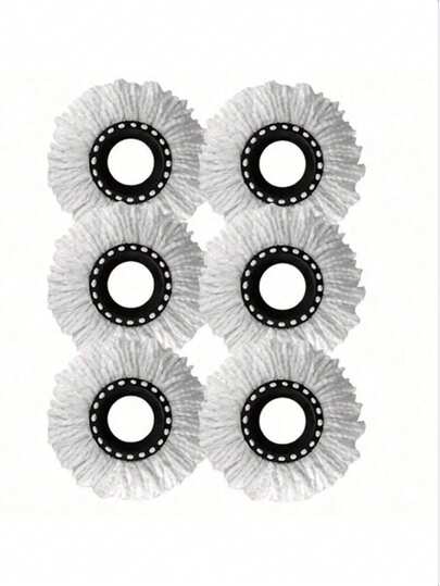 1/2/5 件超细纤维旋转拖把替换头，兼容圆形旋风魔术拖把和标准圆形清洁替换装