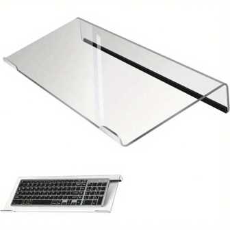 1 stuk compacte acryl toetsenbordstandaard - duurzame, ruimtebesparende bureauverhoger, acryl toetsenbordlade-pad liftstandaard met antislipbeugel