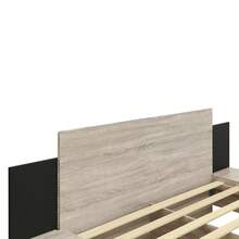 MERAX Queen Size Wooden Floating Platform Bed, With LED Lights, Bedside Nightstand, Natural - Queen Size-Natural - View 9