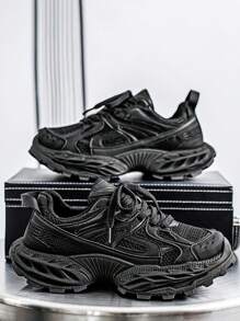 Zapatillas deportivas informales de suela gruesa y transpirables, zapatos deportivos de suela voluminosa para hombre