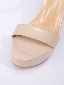 Women's Platform Strap High Heel Sandals, Suitable For Single's Party, Outing, Wedding, Spring, Apricot,Summer Outfits - Apricot - View 10