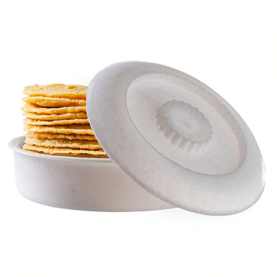 Tortillero de plástico con tapa 10 Pz. Resistente y apto para Horno de Microondas. - Blanco - Ver 1