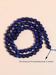 1 filo di perline di lapislazzuli di qualità superiore, perline lisce e rotonde di lapislazzuli blu, perline sciolte in pietra preziosa per la creazione di gioielli fai-da-te come bracciali e collane, misure 4mm, 6mm, 8mm, 10mm