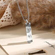 Personalized Eye Photo Necklace, Engraved With Your Eye Photo, "I'm With You" Necklace, Mother's Day Gift, Gift For Boyfriend - Multicolor - View 7