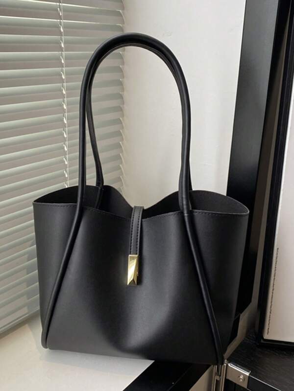 New Elegant Plain Chic High-End Versatile Ladies One Shoulder Tote Bag