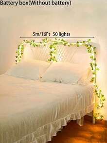 1 Peça de Corda de Luzes com Folhas de Vinha Verde Maple. A Corda de Luzes com Folhas de Vinha Verde vem nos comprimentos de 2M, 5M e 10M, com 20, 50 ou 100 lâmpadas de LED. Possui uma luz quente e é do tipo alimentado por bateria (baterias não inclusas). É adequado para decoração de parede, festas, casamentos, quartos, mesas e decoração doméstica interna.