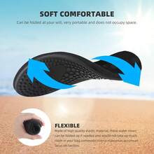 Water Shoes For Women Men Quick-Dry Aqua Socks Swim Beach Barefoot Yoga Exercise Wear Sport Accessories Pool Camping Must Haves Adult Youth Size - 黑色-w001 - 查看 5