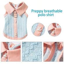 Áo khoác cho chó kiểu polo nhẹ, thoáng khí, mỏng nhẹ, thích hợp cho chó Poodle, Teddy và các giống chó nhỏ. - màu xanh lá - Xem 6