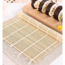4/6pcs/Set, Sushi Roller Blinds, Seaweed Rice Wrapped White Skin Bamboo Curtains, Hand Woven Japanese Utensils, Sushi Mats - Multicolor - View 3