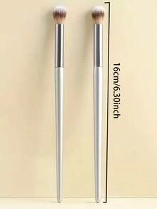 2 件木制眼影刷，火焰形状，非常适合鼻部轮廓眼影使用，快速简便的涂抹 - 香檳色 - 查看 4