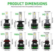 Heyword Heyword 2pcs New Upgraded LED 9005/HB3 9006/HB4 H1 H4 H7 H11 H13 9007 9004 9012 50000LM 180W High Low Beam Car Bulbs 6000K Cooling White Easy To Install 3570 CPS Chip 800% High Brightness