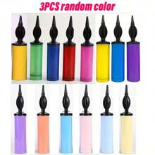 1pc/3pcs/Set Balloon Inflator, Hand Pump, Portable Foot Pump, Balloon Air Blower, Suitable For Birthday Party, Celebration, Wedding, Balloon Inflation (Random Color)