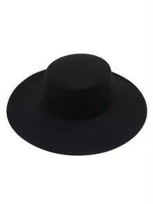 1pc Fedora Hat, Unisex Elegant Wide Brim Dome Top Gentleman English Style Hat, Versatile For Casual Wear, Costume Or Performance - A - View 14