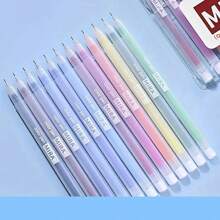 Juego de 3 piezas/6 piezas/12 piezas de bolígrafos de colores caramelo, bolígrafos de marcador para estudiantes, con carcasa traslúcida mate simple, bolígrafos de tinta de colores, de 0.5mm, adecuados para uso diario, calificación, práctica de escritura, corrección de trabajos