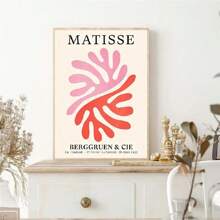 1 pieza/Set de 3 Póster de Matisse Hojas de coral Flores Planta abstracta Pintura en lienzo Arte de pared nórdico Impresiones Imagen para decoración del hogar Sin marco Marco literario Vintage