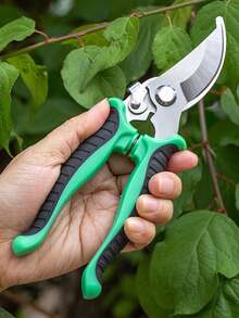 3pcs Upgraded Stainless Steel Gardening Pruning Shears, Flower & Tree Pruner, Fruit Picking Tool-Green, Suitable For Camping Christmas For Holiday Gift Giving