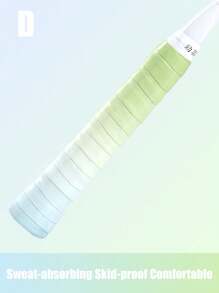 1 pieza Cinta de agarre de bádminton de color degradado, cinta de agarre antideslizante, que absorbe el sudor y los impactos para raquetas de bádminton; cinta envolvente cómoda para el mango de tenis