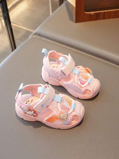 Nuevas sandalias deportivas con para niñas/niñas pequeñas, diseño antideslizante de suela blanda, de fácil puesta y quitado, aptas para el verano, ligeras y cómodas