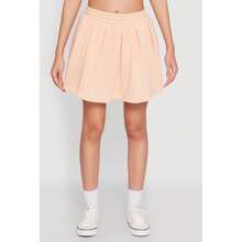 Smocked High Waisted Pleated Skort - Multicolor - View 3