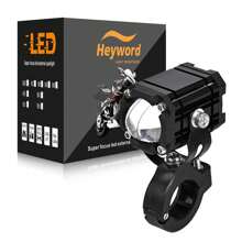 Heyword Heyword 1pc/2pcs External LED Lights For Cars And Motorcycles, Ultra-High Brightness, High And Low Beam Lights, Explosive Flashing Yellow, White, Red, And Three Color Freely Changing Flashing Lights, Off-Road Vehicle Universal Lighting Work Lights