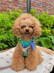 New Pet Dog Bow Tie Dress Floral Vest - Cute Festival Outfit For Maltese Teddy Small Dogs, Party Costume Gift