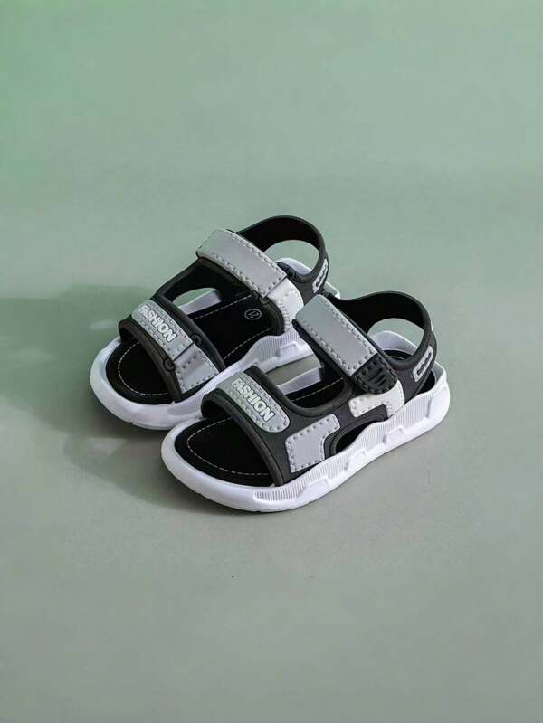 Kids Soft Bottom Sandals, Boys & Girls Beach Sandals Sports Sandals With Hook And Loop Design