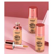 Base de Maquillaje Líquido Saniye Soft Matte con SPF 30, Acabado Mate Natural, Alta Cobertura, Tonos Variados, Larga Duración, Maquillaje Facial para Todo Tipo de Piel, Fórmula Ligera, No Grasosa, Base Profesional para Rostro, Ideal para Uso Diario, Cosméticos para Mujer, Hidratante con Protección Solar, Aplicador en Varita, Maquillaje de Alta Definición, Tono Uniforme, Control de Brillo, Look Natural, Base Suave con Efecto Segunda Piel, Cosméticos Faciales, Maquillaje en Líquido, Producto de Belleza para Cutis Graso y Mixto, Maquillaje de Larga Duración - 3 - Ver 2