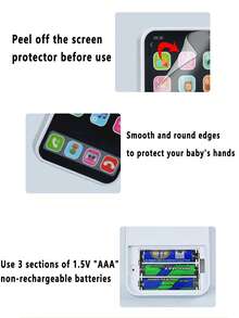 1 st barnrealistisk smart telefonleksak med musik, utbildnings-, jul-/halloweenpresent