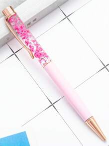 2pcs Random Dried Flower Ball Point Pen. Elegant Ballpoint Pen, Suitable For Women, Girls, Teachers, School, Office As Graduation Gift. Black Ink, Medium Nib. Suitable For Females, Girlfriends, Daughters, Teachers And Others, Or Can Be Placed In Office, Stationery Shop, Home, School, Etc. School Supplies,Back To School