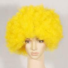 1 pieza Peluca afro de 80g de colores divertida de payaso para fiestas, suministros de fiesta, disfraz de carnaval, disfraz de Navidad, disfraz de Año Nuevo, unisex