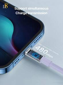 D8 Mfi 认证 Lightning 线缆，（可选 0.25M/1M/1.5M/2M）TPE USB A 转 Lightning] 充电器线缆，USB 2.0 Lightning 充电器线缆，2.4A 快速充电兼容 14 Pro/13 Mini/13/12/11 Pro MAX/XR/XS/8/7/Plus/6S/SE/iPad，节日礼物情人节礼物圣诞礼物 - 紫色 - 查看 5