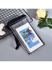 1pc Black Outdoor Sports Swimming Floating PVC Luminous Mobile Phone Waterproof Bag Underwater Photo Clear Mobile Phone Waterproof Protective Cover
