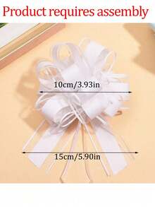 2/5pcs Wedding Car Decoration Bow, Pink/White/Red Wedding Car Door, Stair Decoration Bow, Handle Decor, Bowknot Wedding Decor, Suitable For Wedding Table & Chair, Gift Decoration (Requires Assembly) - Multicolor - View 3
