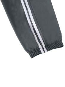 1 Stück Herren Lässig Sportbekleidung Set, Frühling/Sommer Loose Fit Jogginghose für Laufen, Outdoor Wandern, tägliche Fahrten, Sommer gestreifte verkürzte Hose