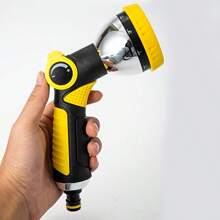 1 pieza de pistola de agua para regar plantas, con cabezal rociador envuelto en pegamento y 10 funciones. Herramienta de riego automático para jardines, con una pistola rociadora para regar vegetales y jardines