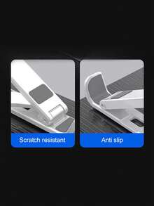 1 件黑色可折叠便携式笔记本电脑、平板电脑、智能手机支架，带可扩展手机支架和可调节冷却器支架