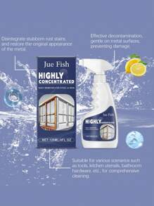 Jue-Fish 4/2/1 pièces Détacheur de rouille en acier, détacheur de rouille en acier inoxydable, nettoyant pour robinet, poignée de porte, salle de bain, cuisine, évier de vaisselle, ustensiles de cuisine. Enlève efficacement la rouille sans endommager le métal (nouveaux et anciens modèles envoyés au hasard)