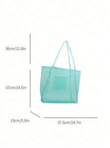 Bolso de hombro transparente de malla para niña, una bolsa de transporte de gran capacidad y con estilo, adecuada para uso diario