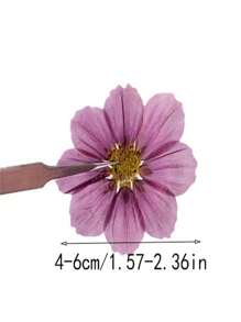 12pcs/Set Pressed Dried Chrysanthemum Flowers, DIY Real Flower Plant Specimen Bookmarks, Creative Face Decor