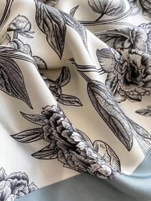 1pc Floral Print Lightweight Chiffon Shawl/Scarf For Women, Loose Fit Beach Cover Up, Versatile For Daily Use - Multicolor - View 3