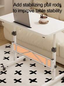 Scrivania mobile per computer per piccoli spazi, scrivania con ruote regolabile in altezza, scrivania portatile in piedi con ruote per l'ufficio domestico